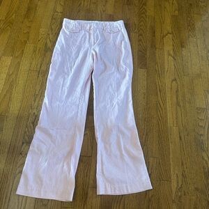Gap baby boot cut linen pink pants